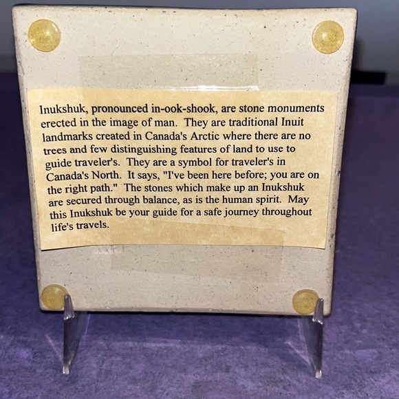 Tile.. ceramic.. with Inukskuk image on front - Picture 2 of 2